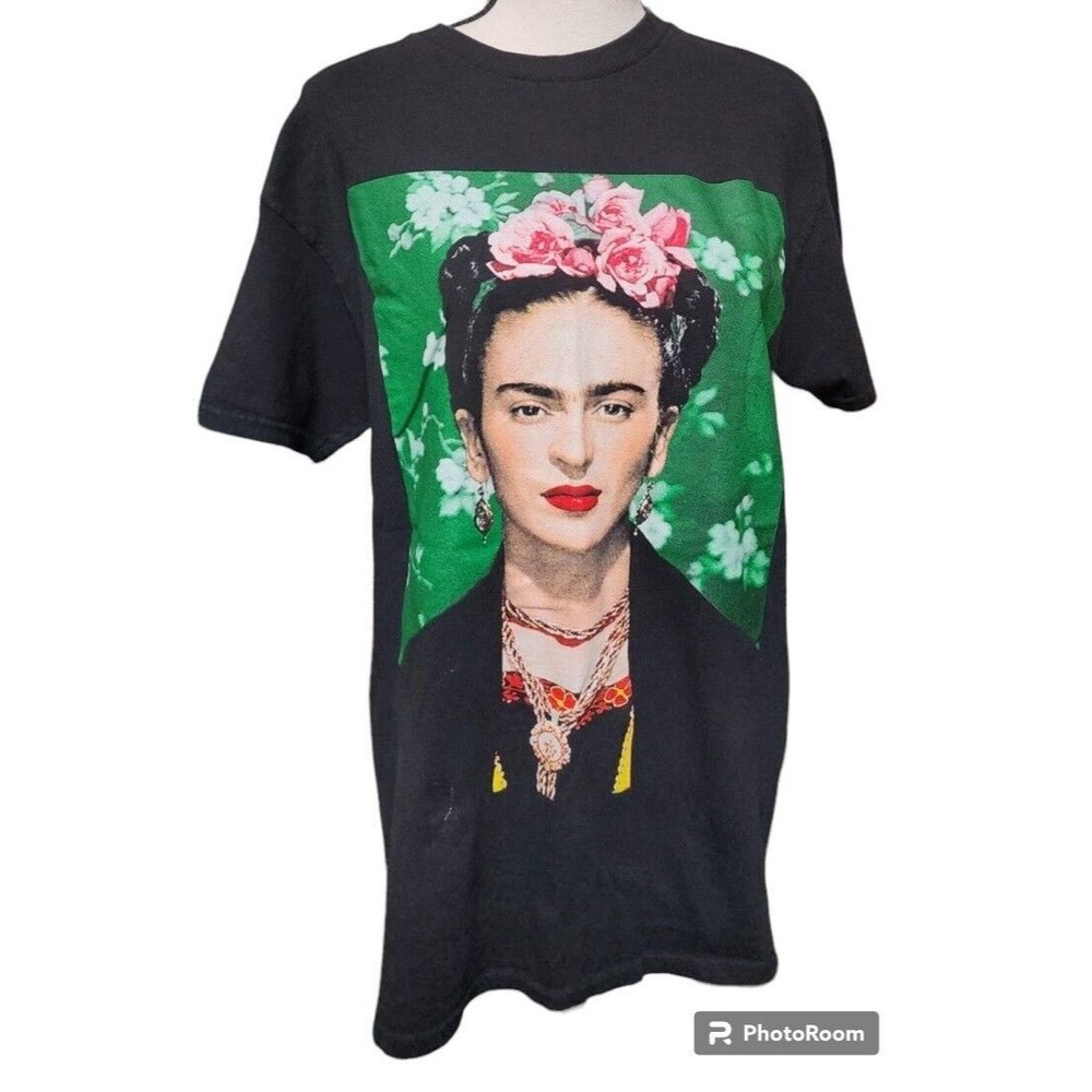 Frida Kahlo Black Short Sleeve T-Shirt Size Medium